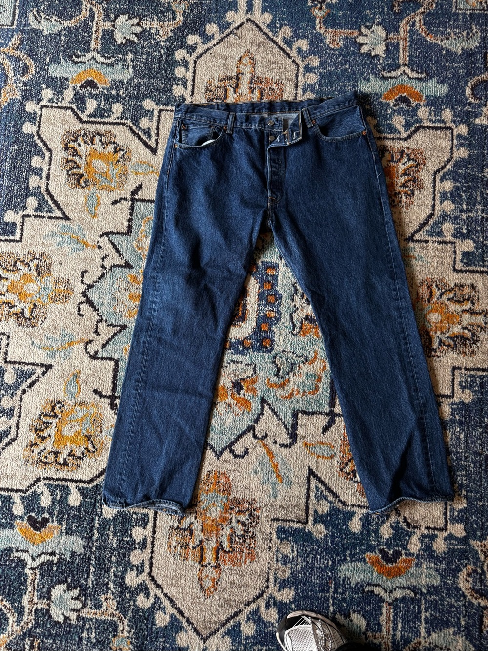 Levi's Men's Straight Jeans in Dark Indigo Blue